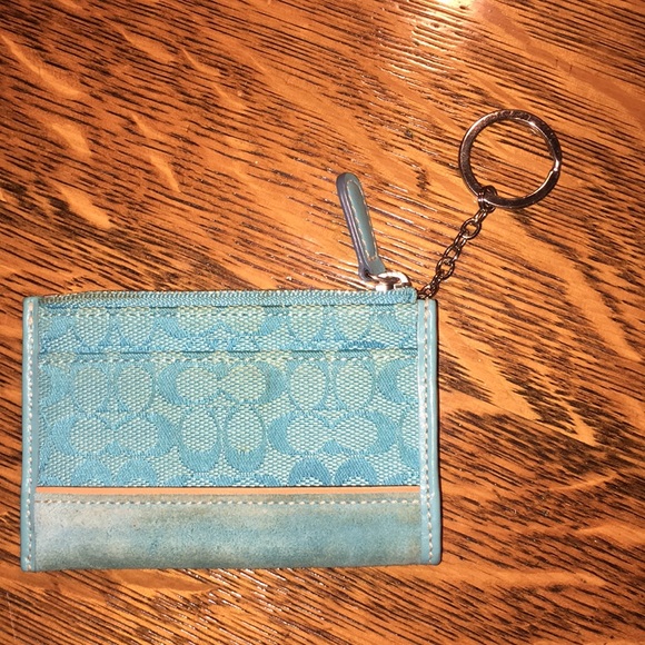 Coach Authentic Suede/Canvas Coin Pouch - Picture 2 of 5